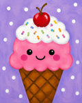 Ice cream paint kit (5x7) canvas
