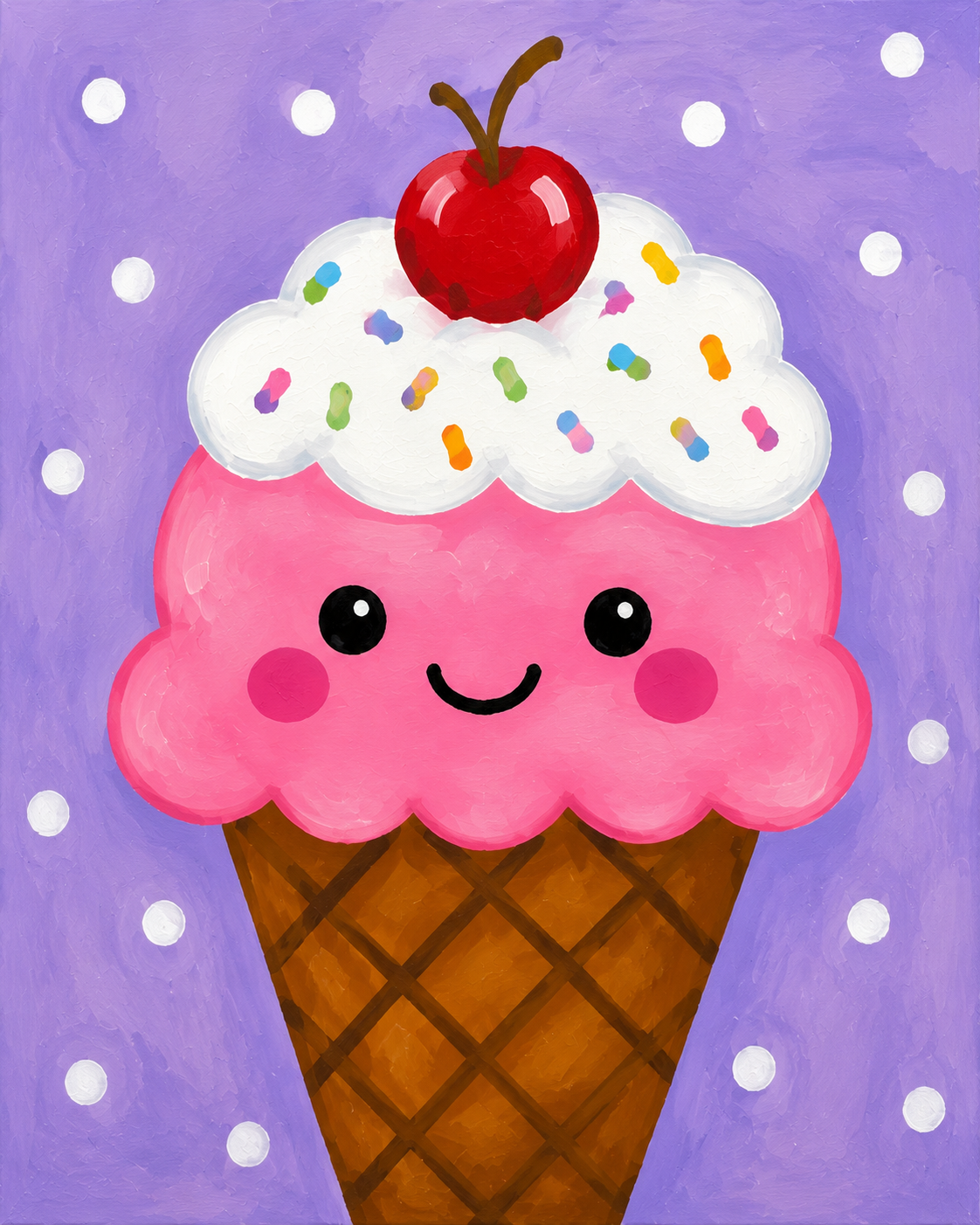 Ice cream paint kit (5x7) canvas