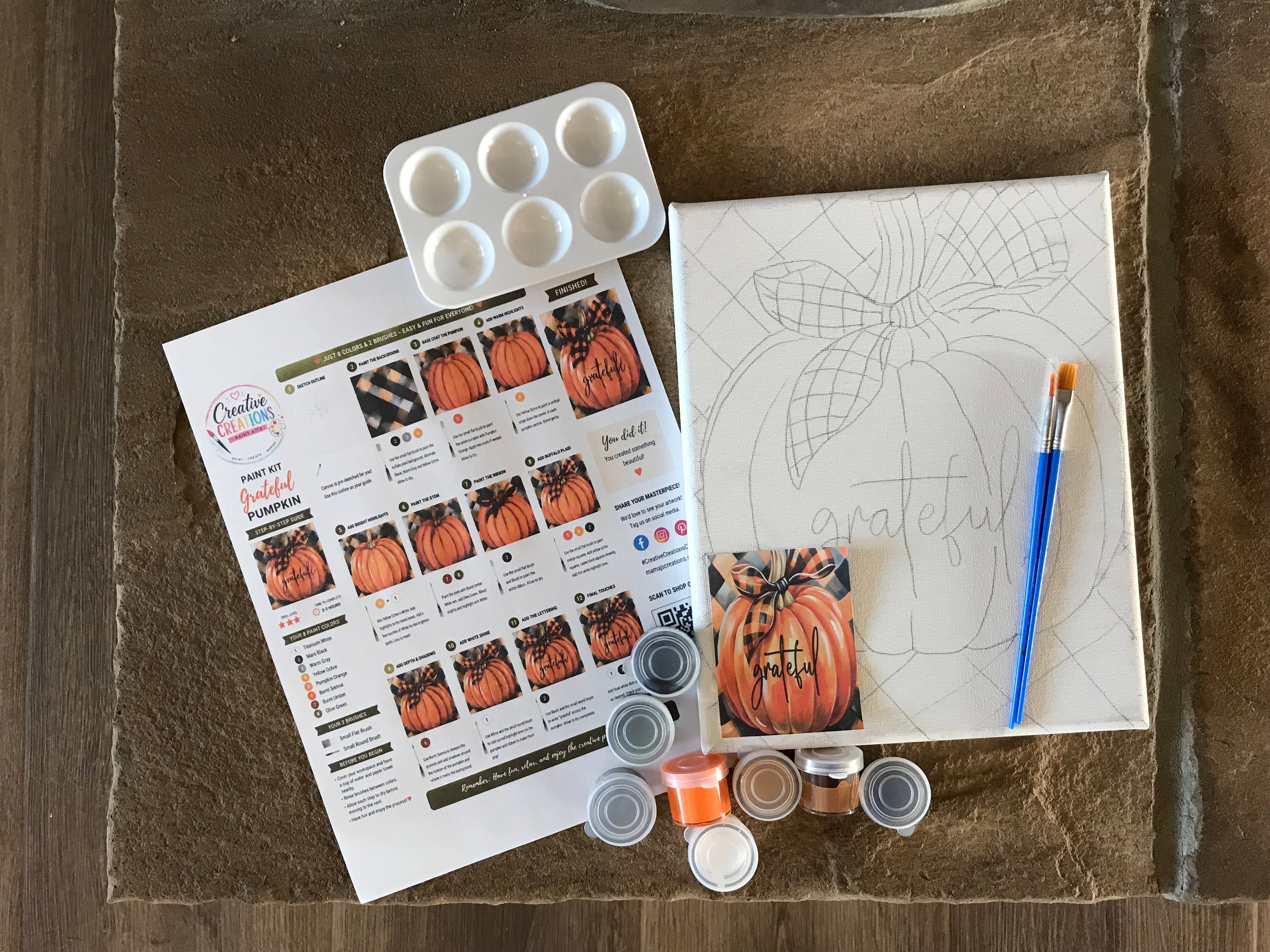 Grateful Pumpkin Paint Kit (8x10)