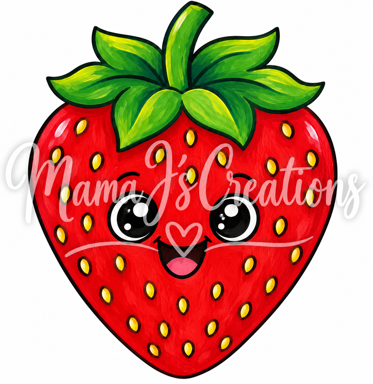 Happy Strawberry Kids Paint Kit 5x7 pre-drawn canvas