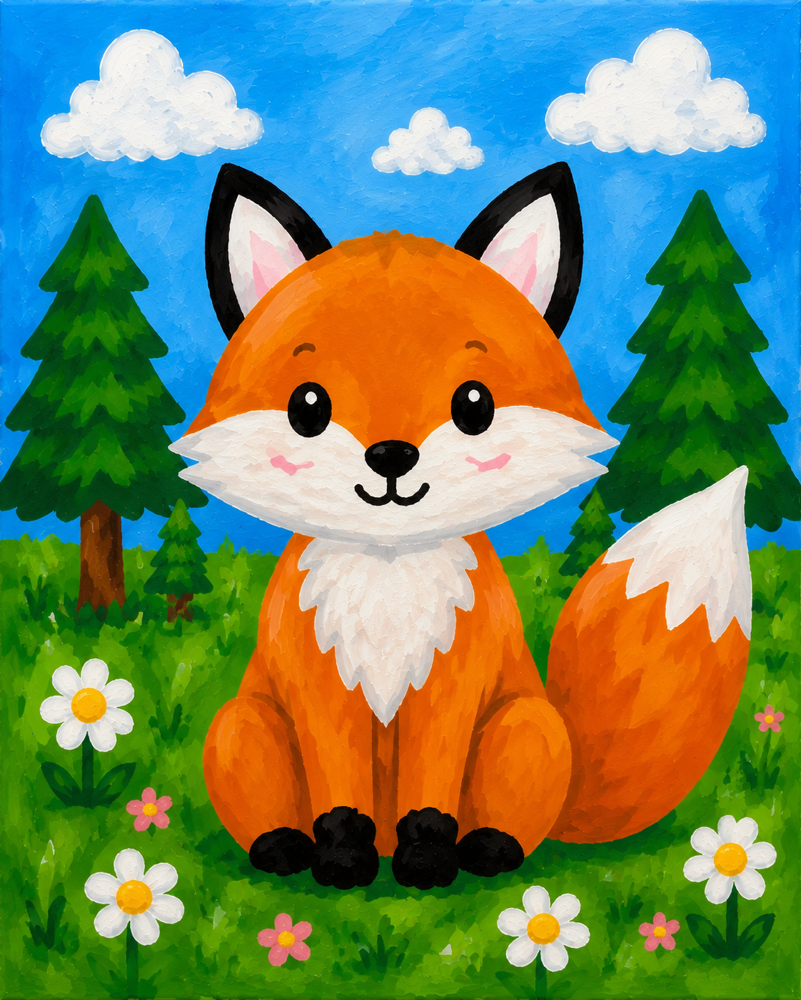 Fox Paint Kit (5x7) canvas