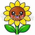 Happy Sunflower kids paint kit 5x7 pre-drawn canvas