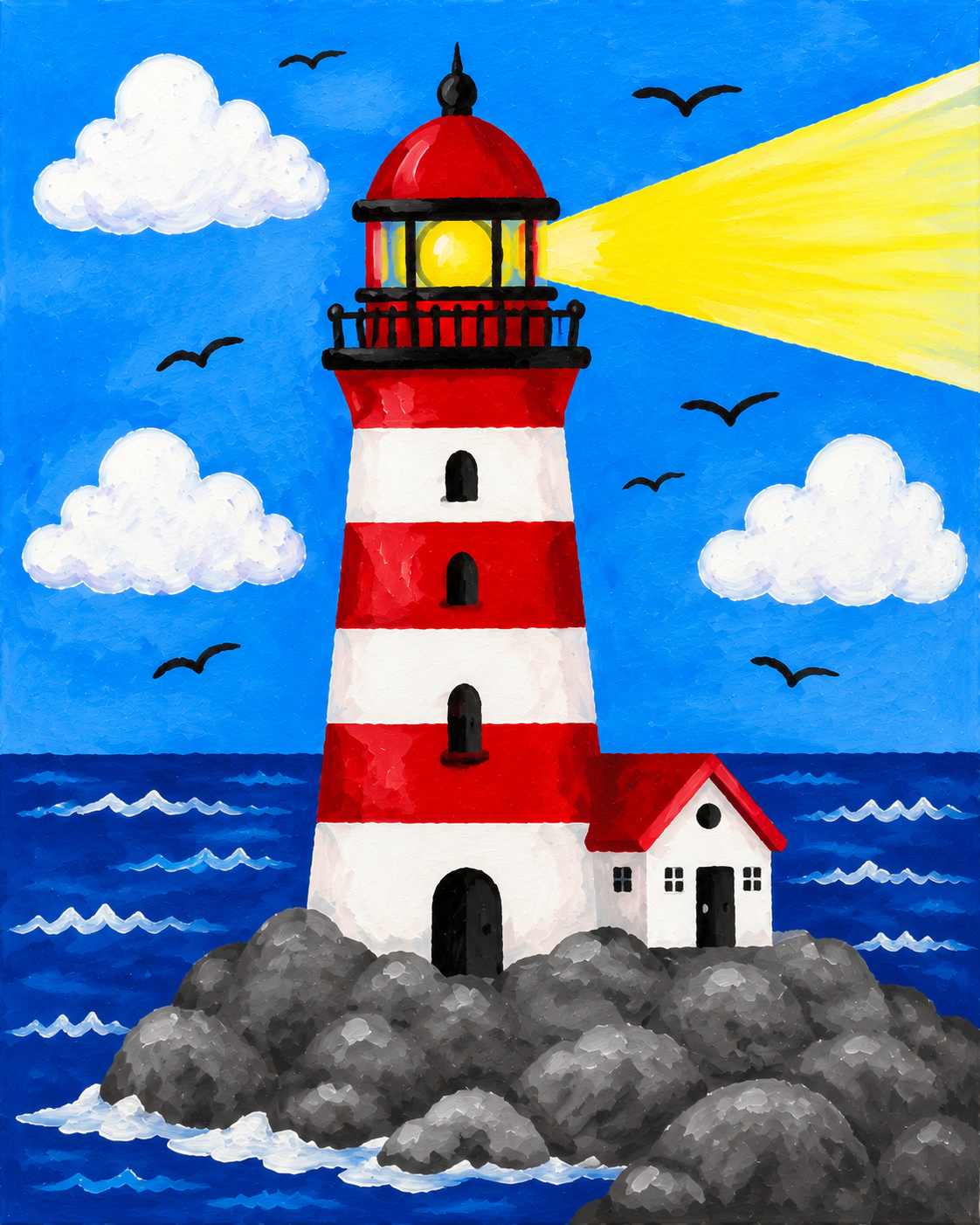 Lighthouse Paint Kit (5x7) canvas